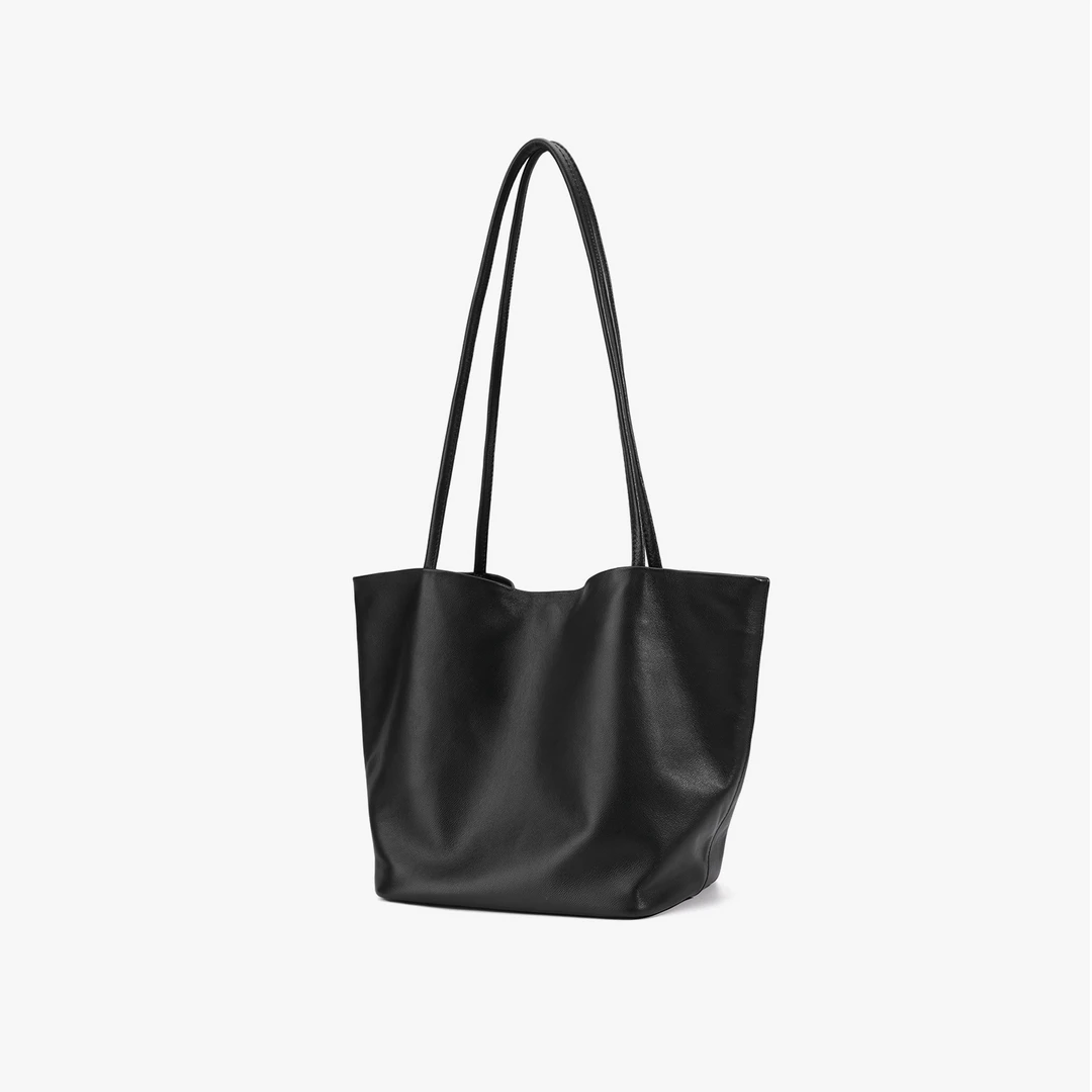 托特包简约风极简单肩包黑色肩包刺绣女士外出精致多巴胺小包包