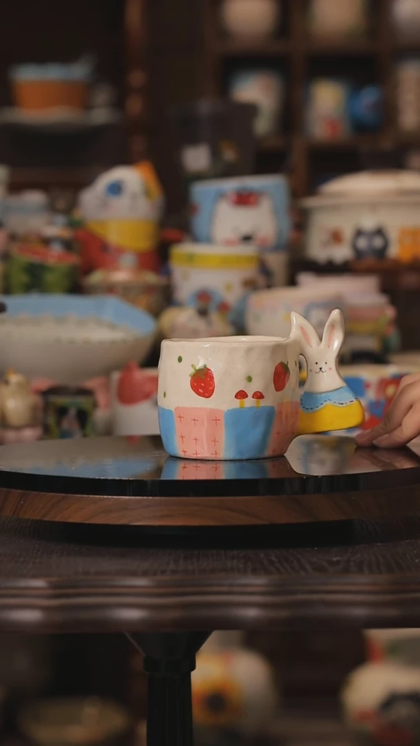 摆件景德镇釉下彩绘设计师款式陶瓷