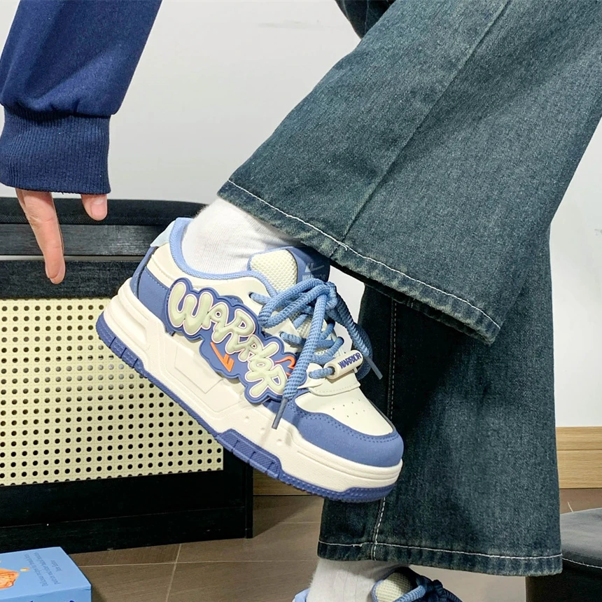Warrior/回力板鞋2025新款百搭chic鞋子韩版原创设计厚底小白鞋女