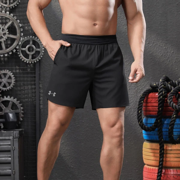 UA运动短裤夏季男速干短裤大码三分裤弹力吸湿排汗休闲健身运动服