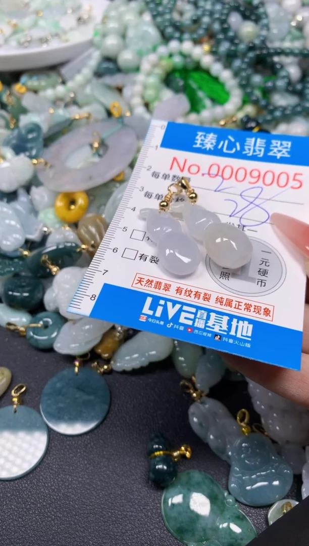 【闪购商品】翡翠颈饰未镶嵌含绳0009005