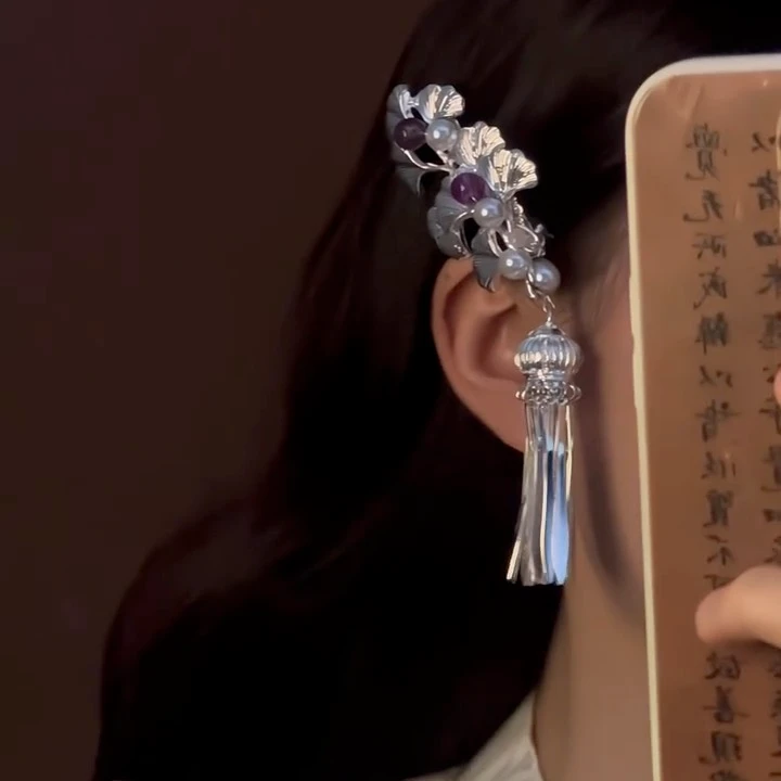 新中式民族风思秋发夹仙气清冷感精致重工古典汉服小众发饰女轻奢