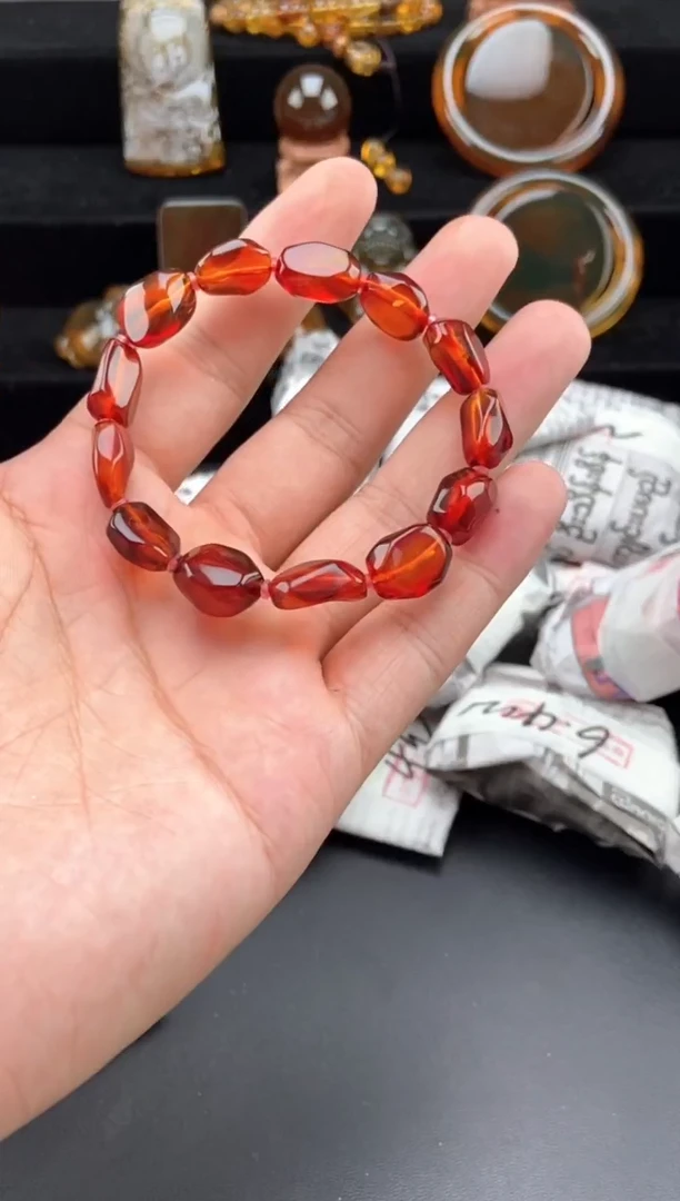 手链琥珀未镶嵌血珀随形手串