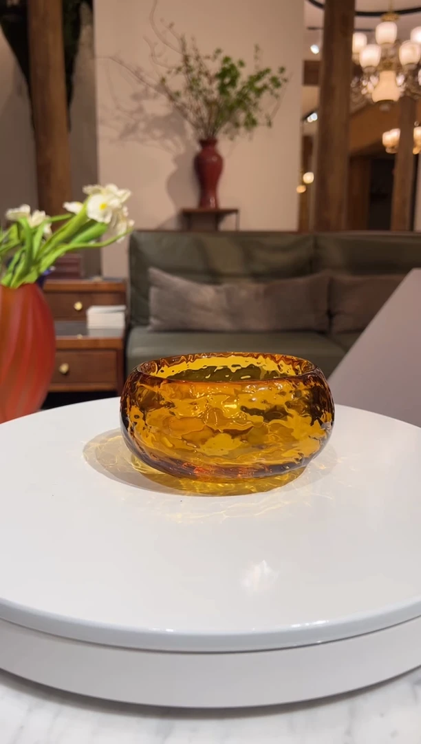 【闪购商品】茶宠AJ01009琥珀色小果碗