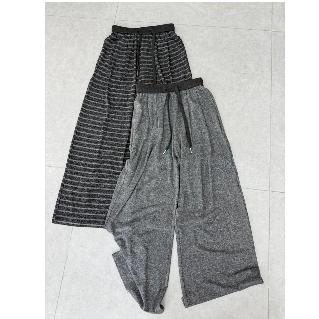 十三行7c-福秒绑带休闲阔腿裤#33009