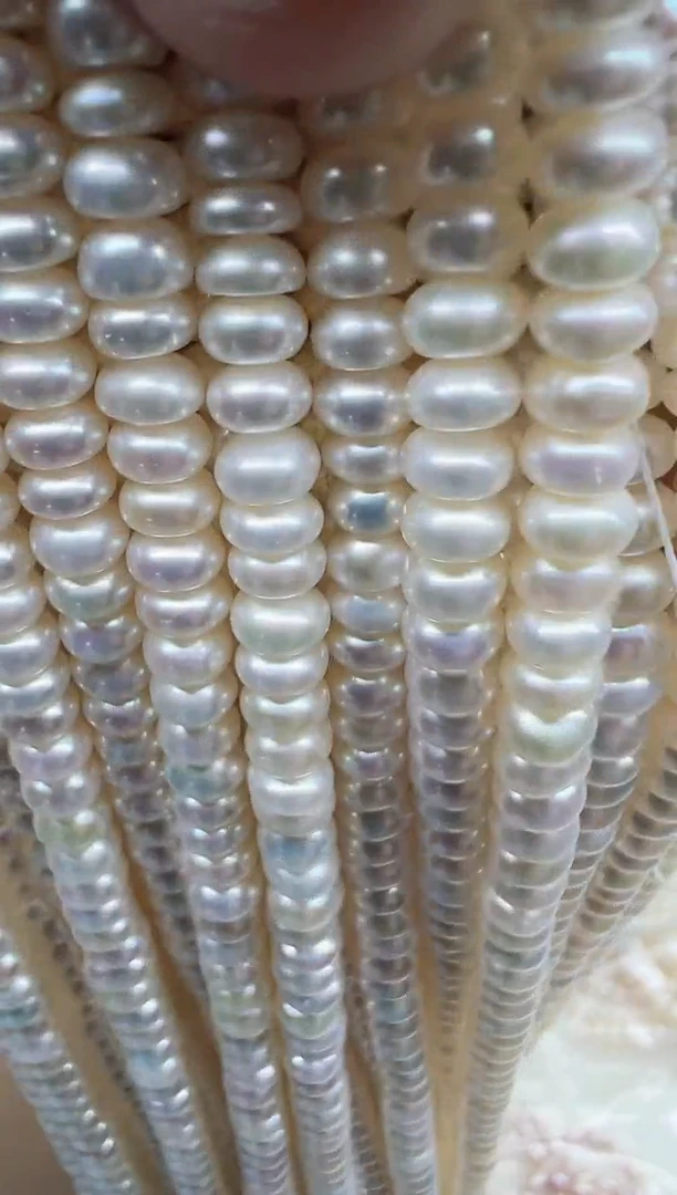 未镶嵌半成品项链淡水珍珠白色馒头珠5mm