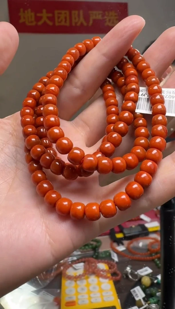 未镶嵌手串南红玛瑙约6-6.5mm南红玛瑙满肉老型珠多圈手串