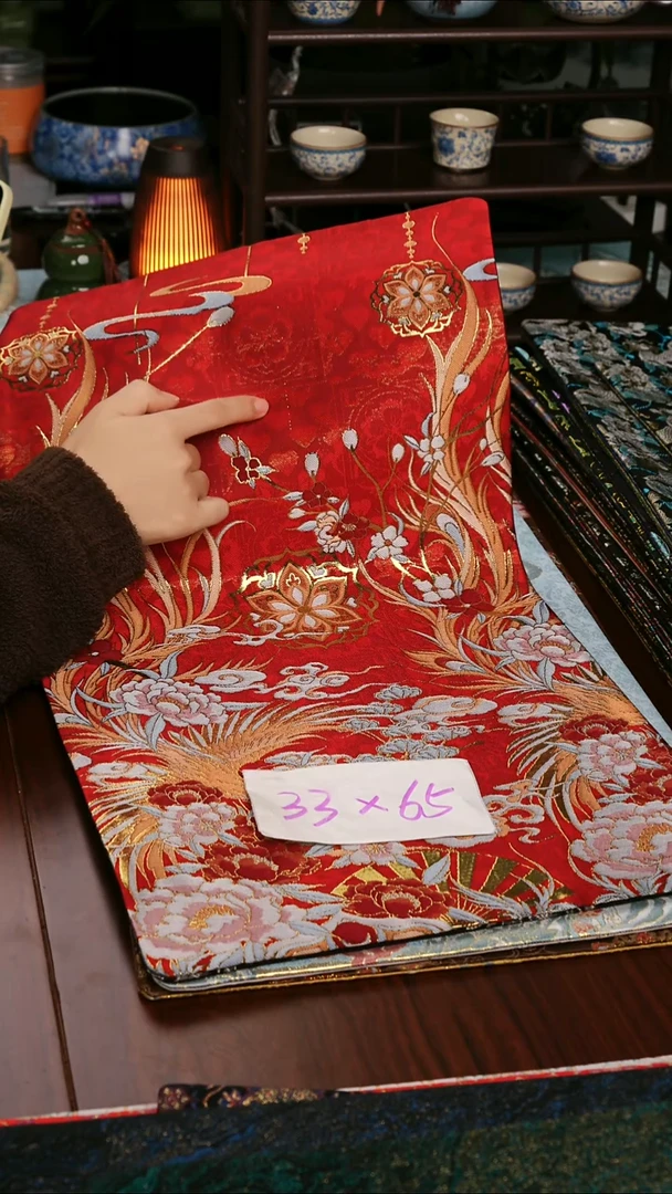 【凤凰红双面】中国风干泡织锦茶席33*65