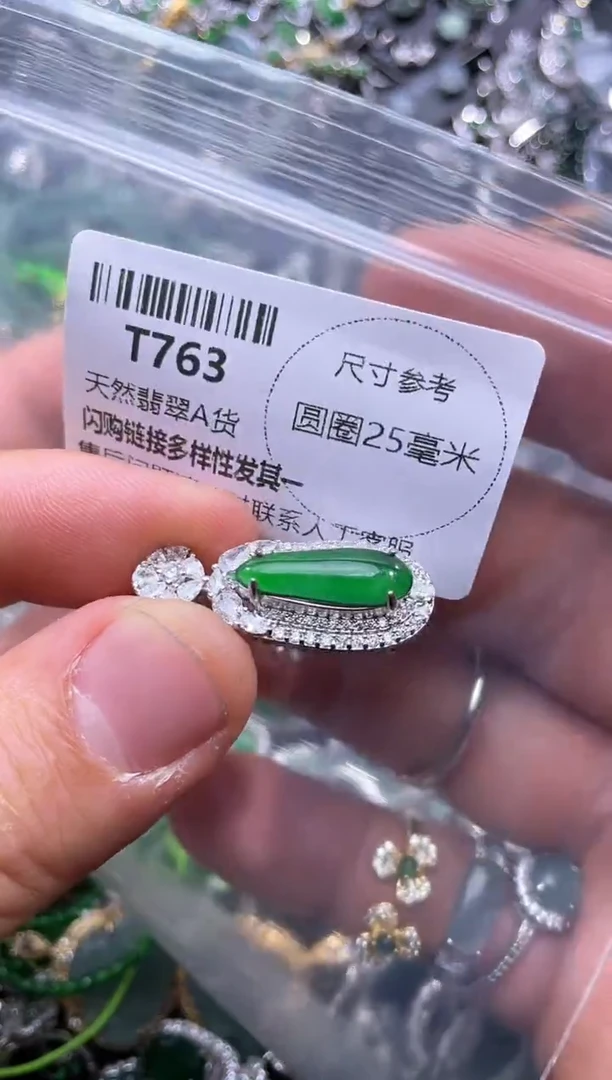【闪购商品】翡翠颈饰未镶嵌T763吊坠
