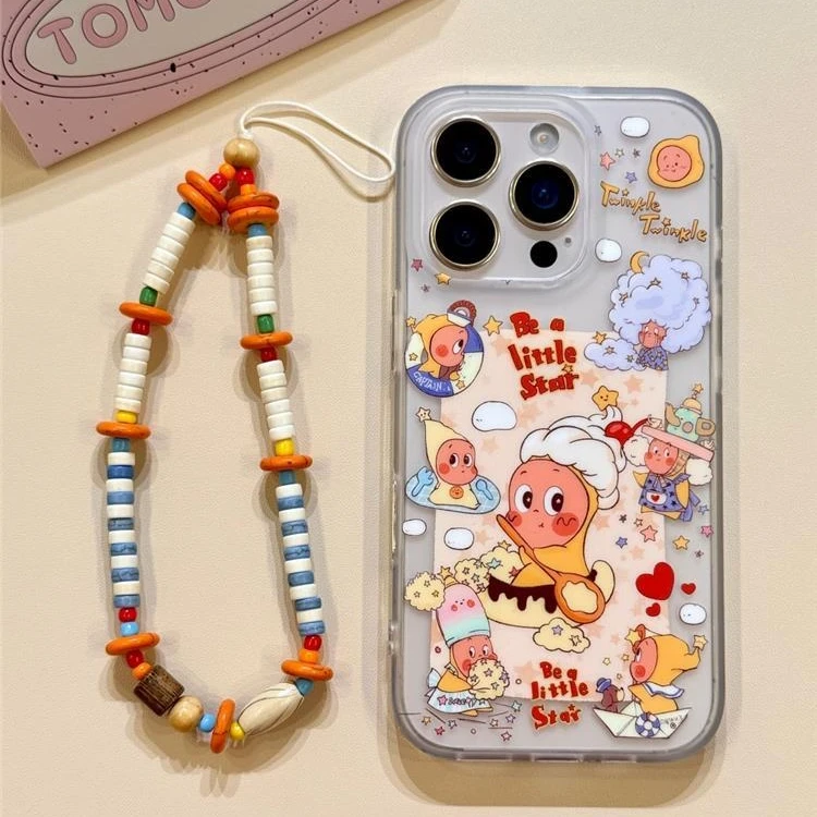 相片星星小人适用于苹果17promax/16大孔白色IMD手机壳华为创意xr