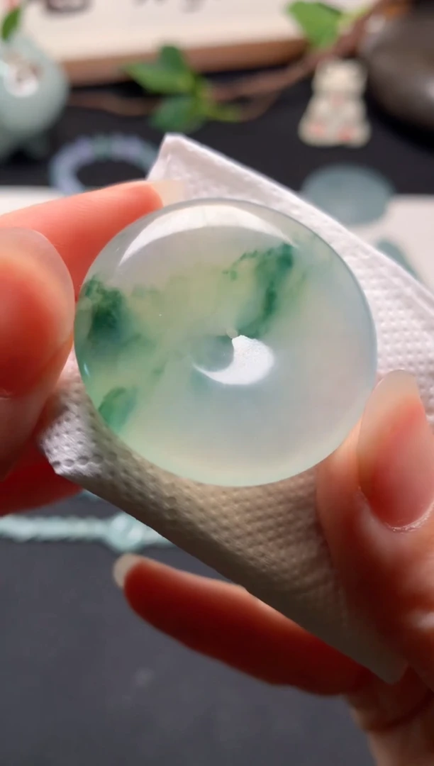 定制翡翠未镶嵌0717774215  35.8*6.2