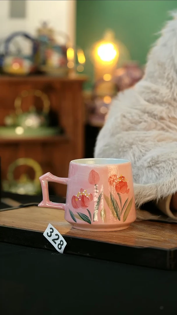 【闪购商品】杯手绘心瓷陶瓷浮力