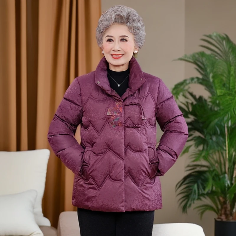 大气妈妈冬装棉服短款加绒立领高档加绒加厚显年轻中老年女装洋气