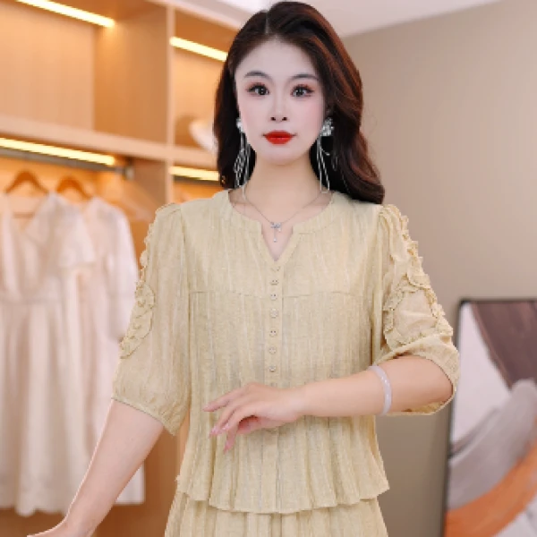 新款优雅百搭时尚修身显瘦简约气质连衣裙M-4XL