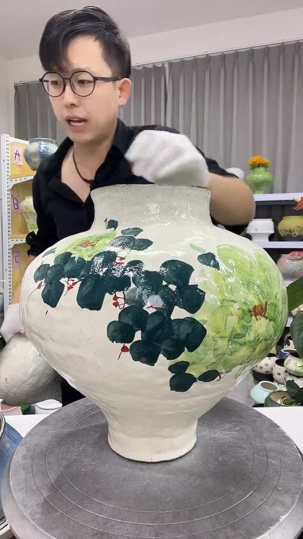 【无孔】  【10.8号】陶瓷花盆直播链接  高：     口：