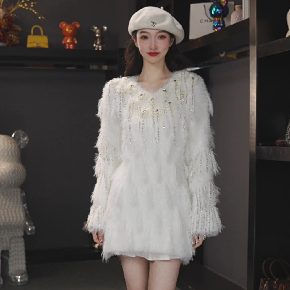 【利姐专属】网红针织时尚百搭宽松小v领秋冬轻奢暖冬毛衣