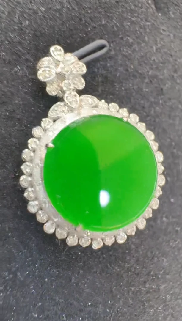 翡翠18K金镶嵌吊坠(不含链)多样性团购发一件