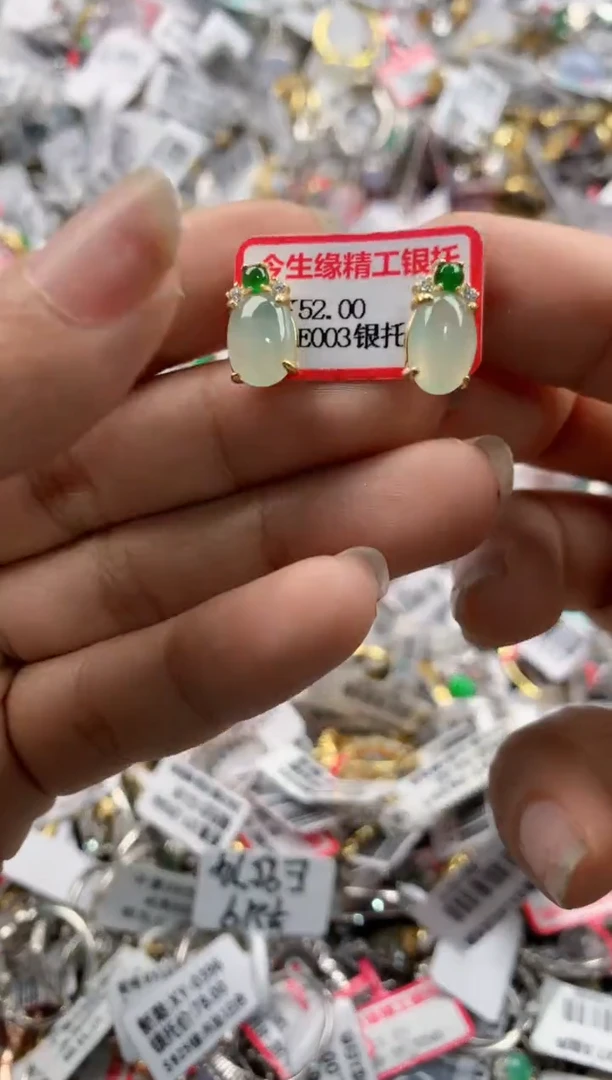 银S925镶嵌戒指翡翠999----10