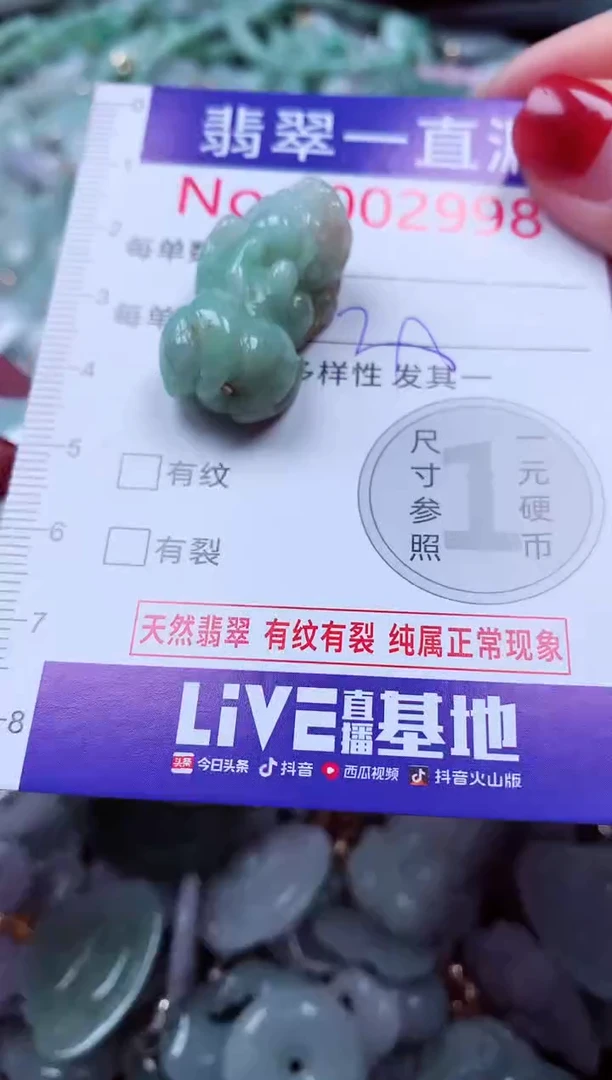 吊坠(不含链)未镶嵌翡翠2998