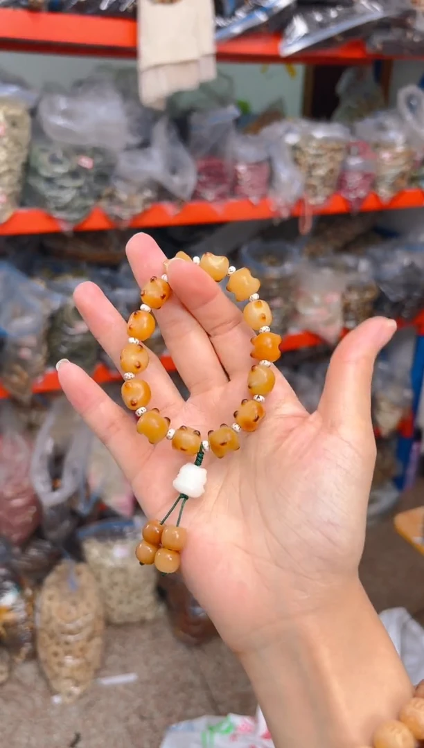 吊坠菩提根/象牙果柯基屁屁单圈手串