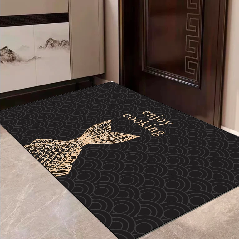 KX8282【100×120cm】硅藻泥卫生间浴室地垫防滑防油免洗耐脏脚垫