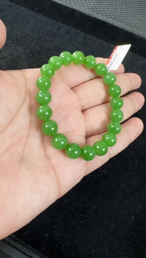 手串未镶嵌和田玉（碧玉）约10MM多样性发一