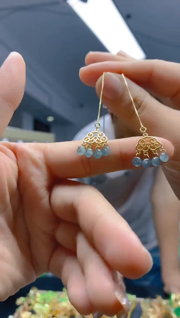 【闪购商品】翡翠耳饰合金0267翡翠耳线