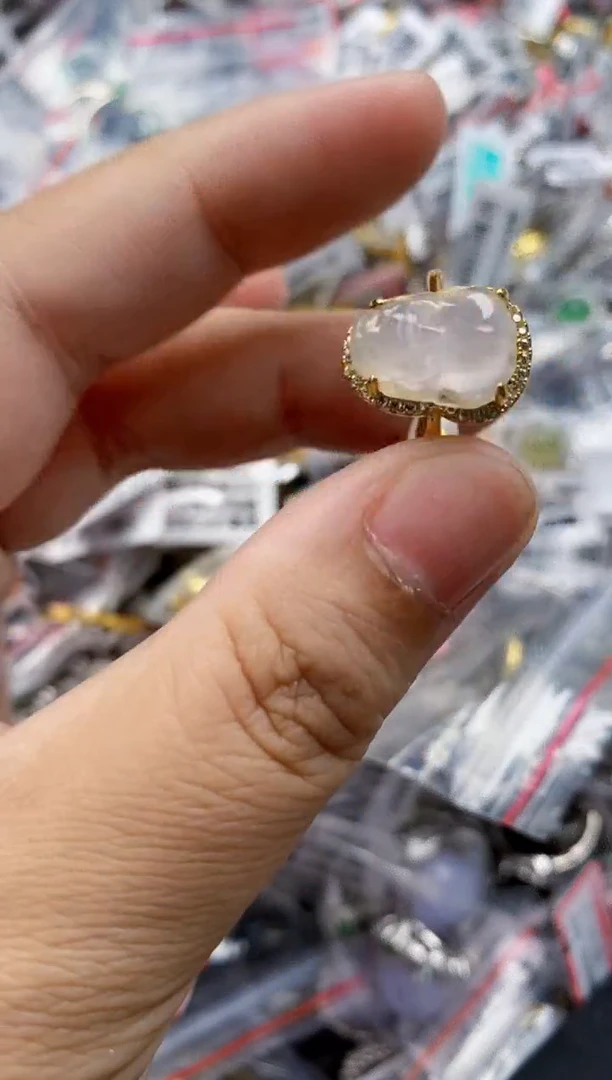 翡翠戒指银S925镶嵌9999      7+++