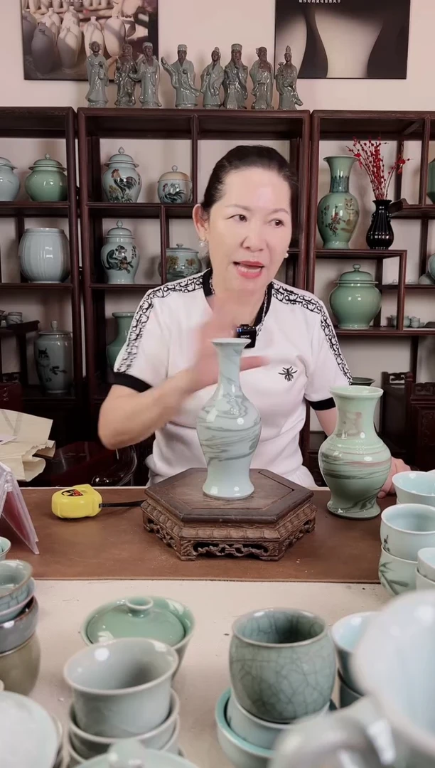 纯手工 绞胎 花瓶