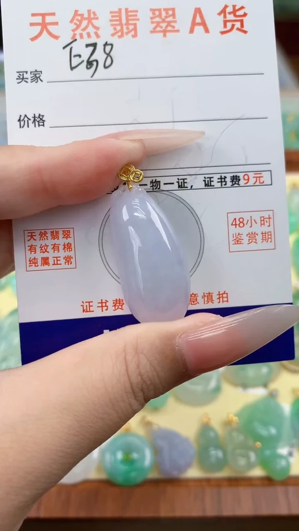 颈饰未镶嵌翡翠天然A货翡翠挂件