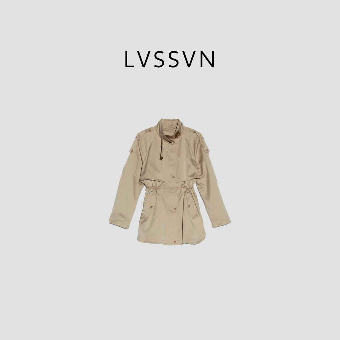 LVSSVN/露裳早春时尚气质女士短款风衣外套 X-30271
