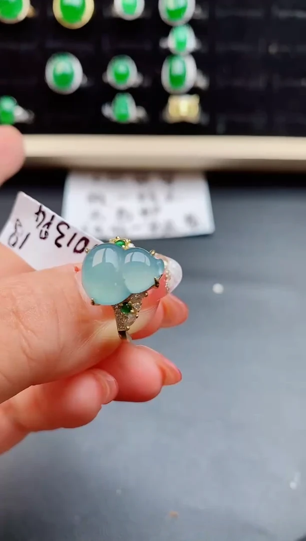 【闪购商品】翡翠戒指银S925镶嵌08050