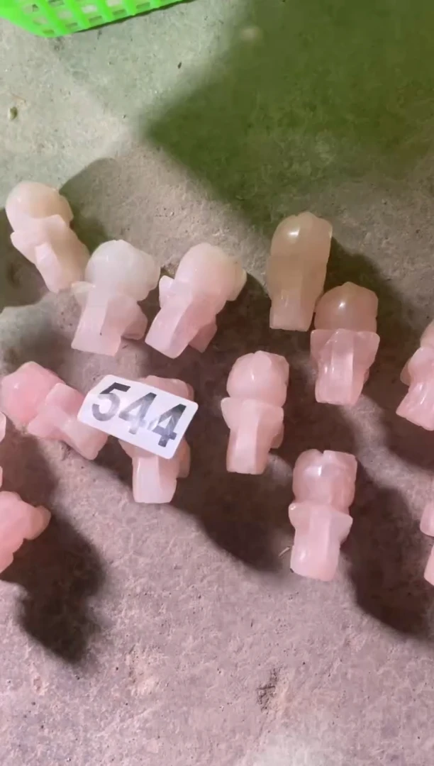 未镶嵌水晶大型摆件（非配饰）粉水晶小象 多样性发其一 544