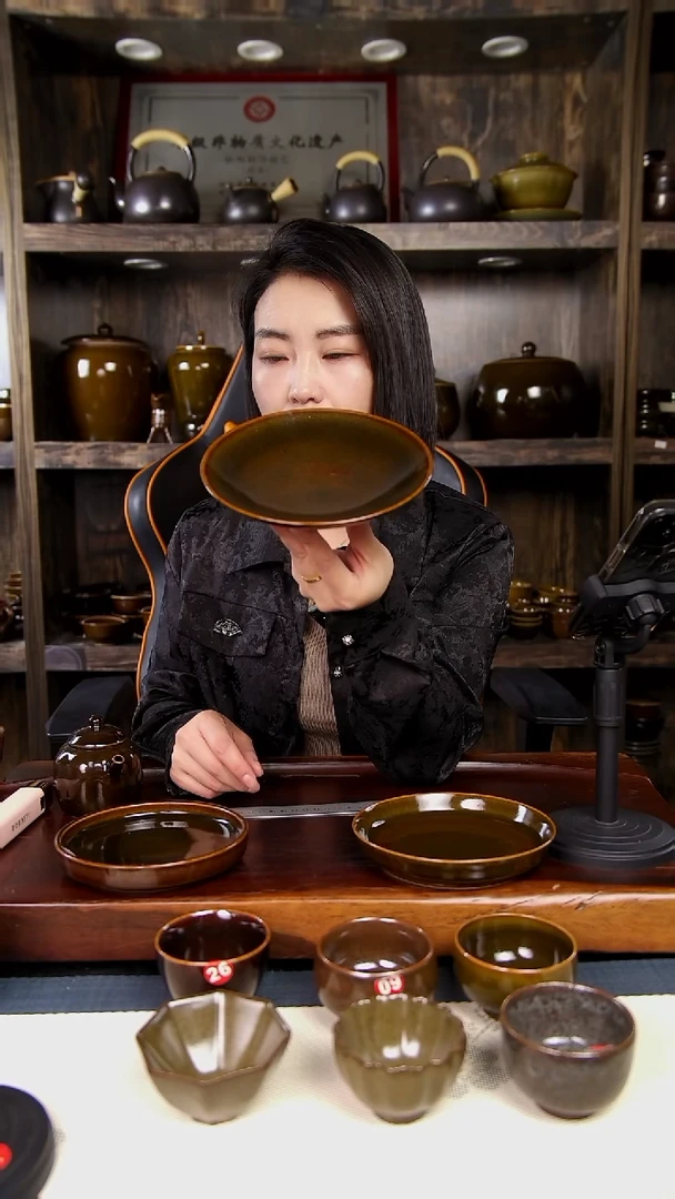 原矿釉煤窑烧制盘子