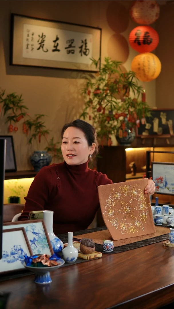 【闪购商品】织绣樱花正方形杯垫卡其色