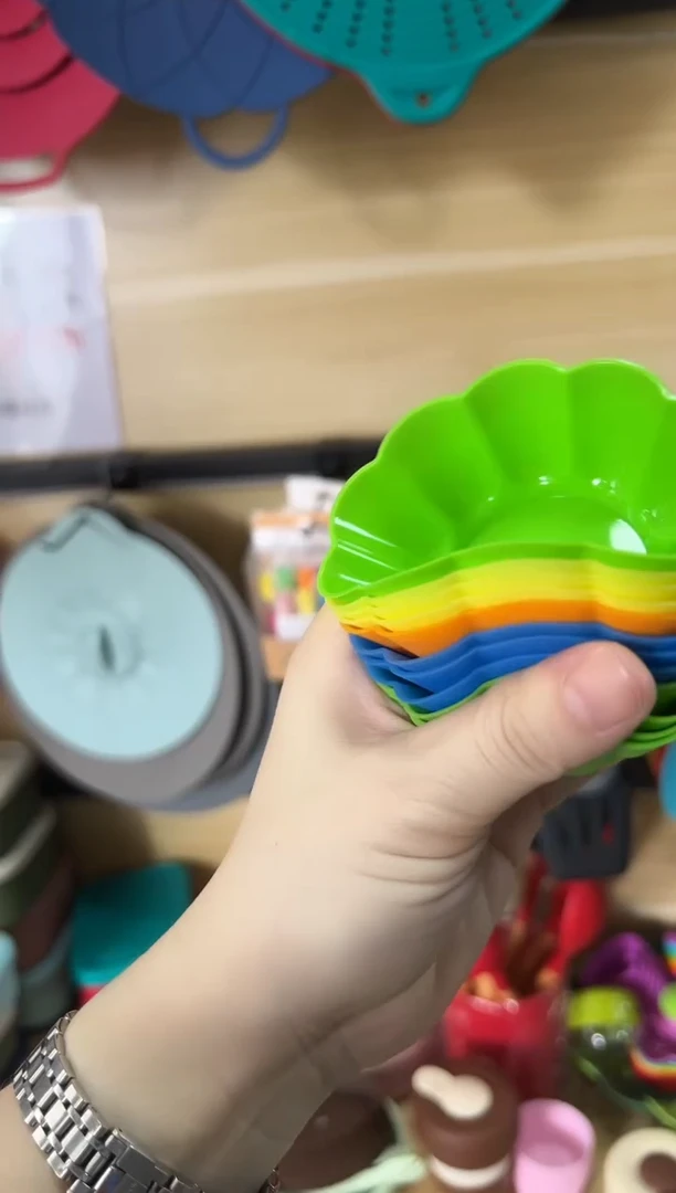 硅胶12PC-颜色混装-花形杯