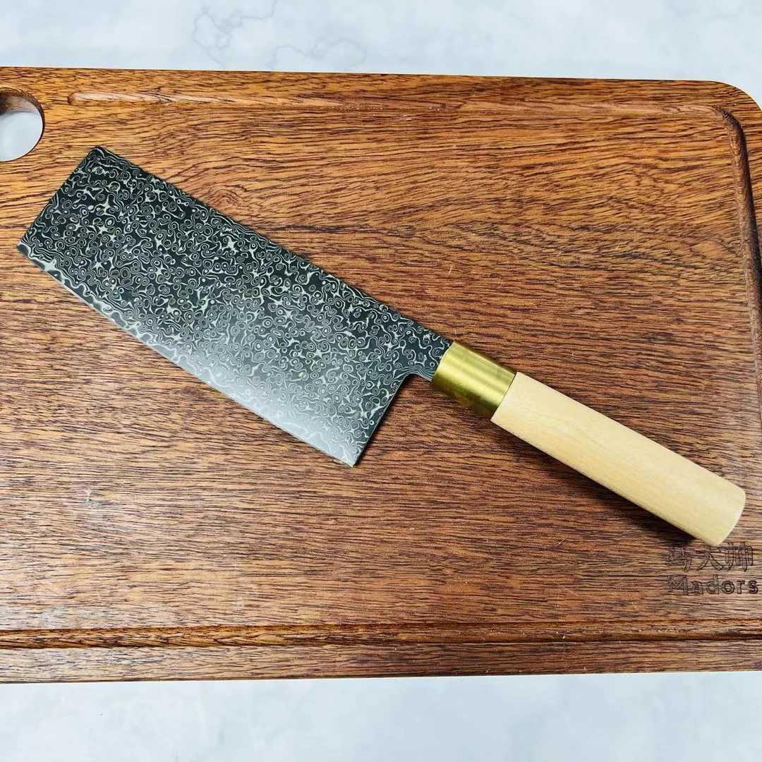 大马士革切片刀家用菜刀锋利切肉菜厨师刀切片日式料理刀刀具105