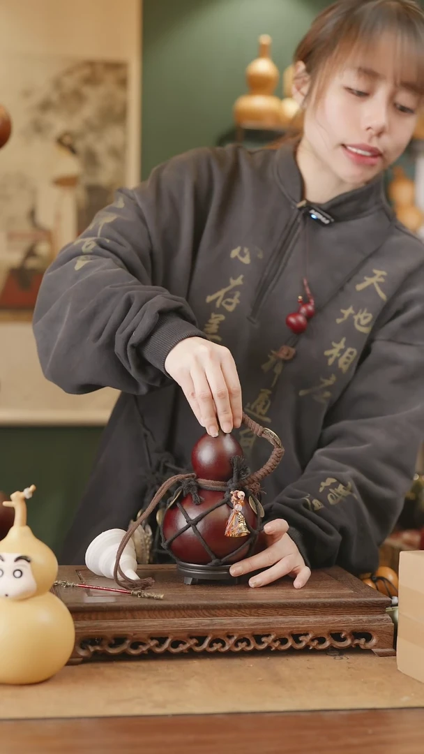 【闪购商品】240号精品天然大漆工艺防渗内胆酒葫芦~