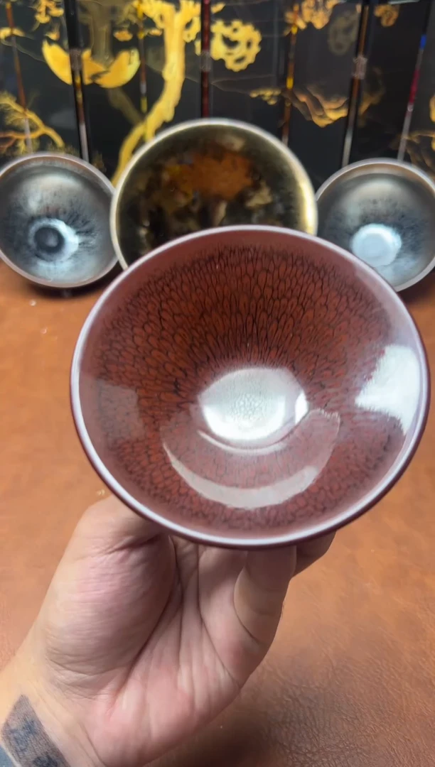 茶盏平口鹧鸪斑茶盏