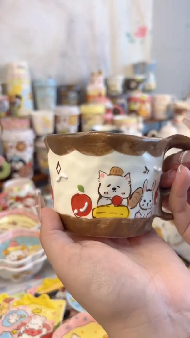 杯子陶景德镇陶瓷手绘