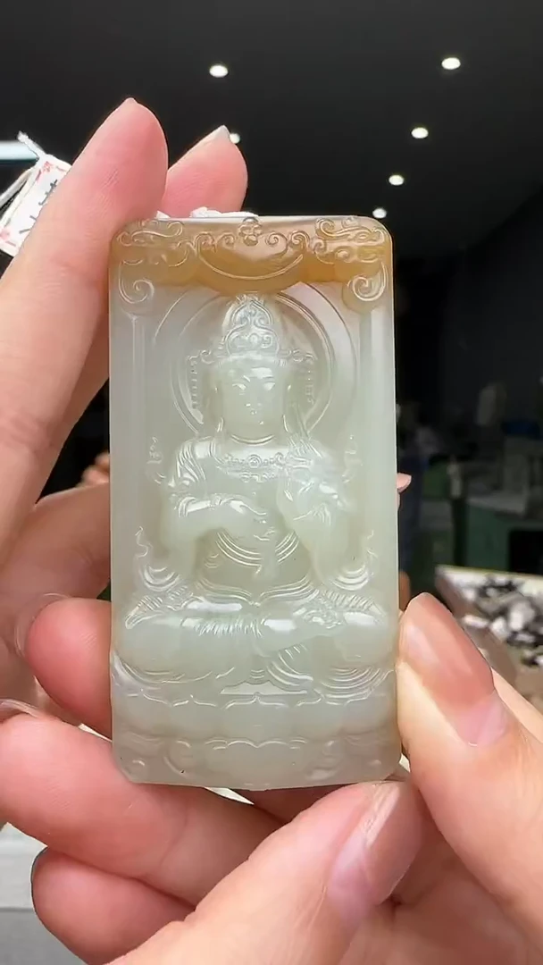颈饰未镶嵌和田玉观音