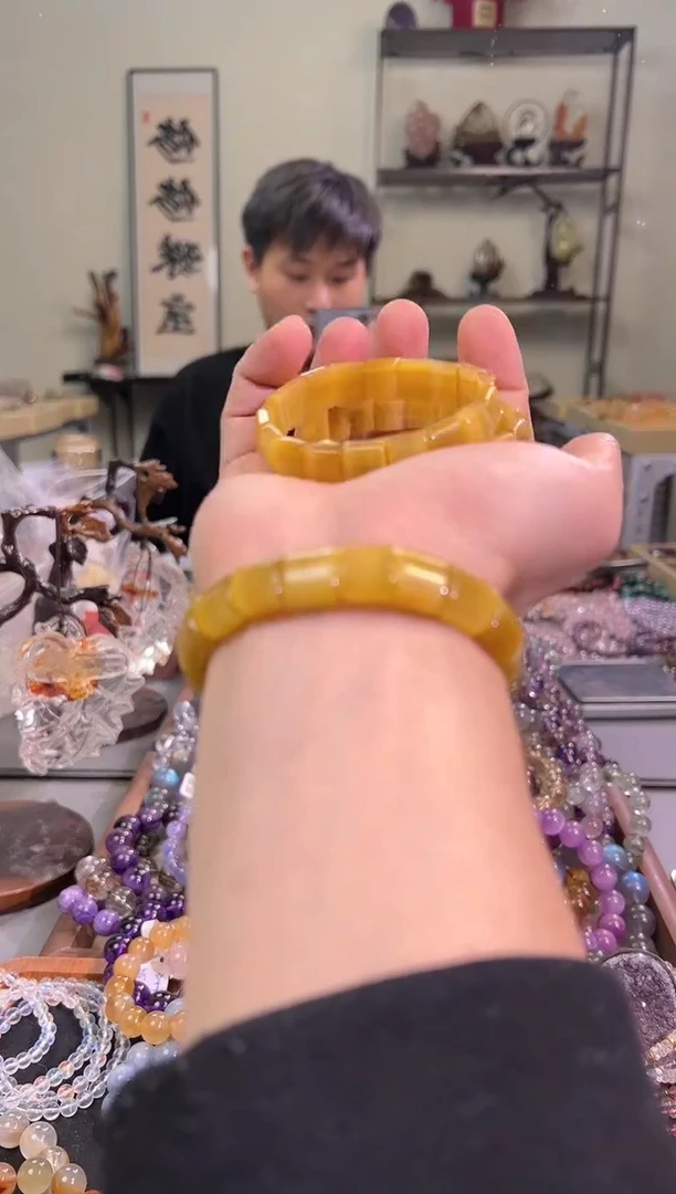 【闪购商品】木变石（虎睛石）手串未镶嵌金虎眼手牌镯（多样性发其一）