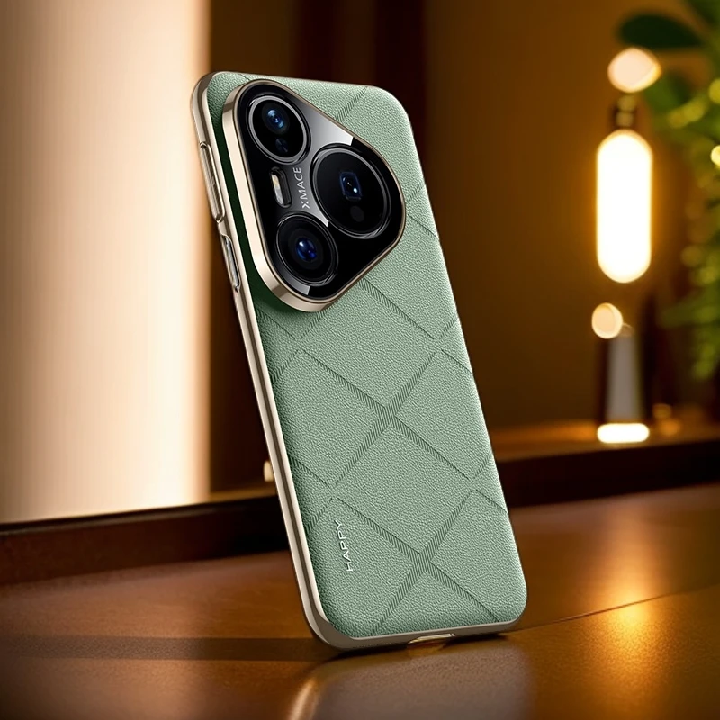 适用华为Pura80手机壳P80Pro+新款奢华素皮UItra全包防摔高级网红