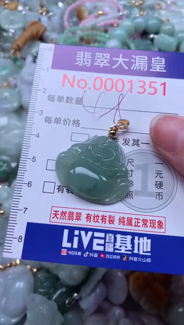 翡翠未镶嵌吊坠(不含链)1351