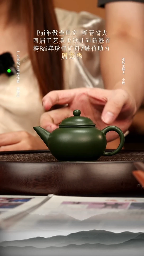茶壶紫砂72 古绿泥水平