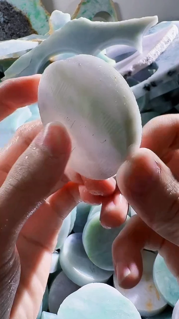 翡翠裸石缅甸翡翠A货文9318