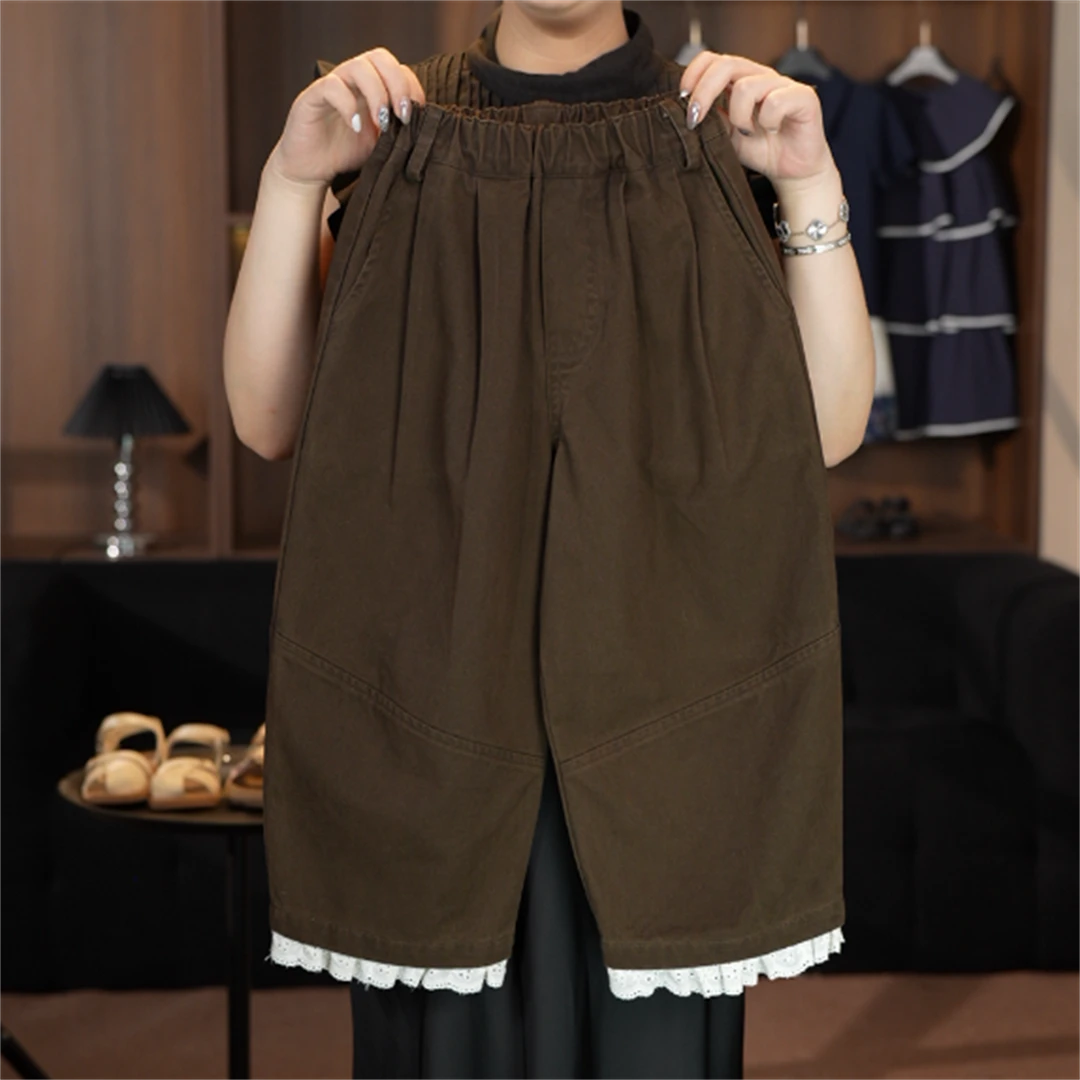 【CW】2025款小众原创设计直筒休闲裤  “直筒碎花裤脚”KZ