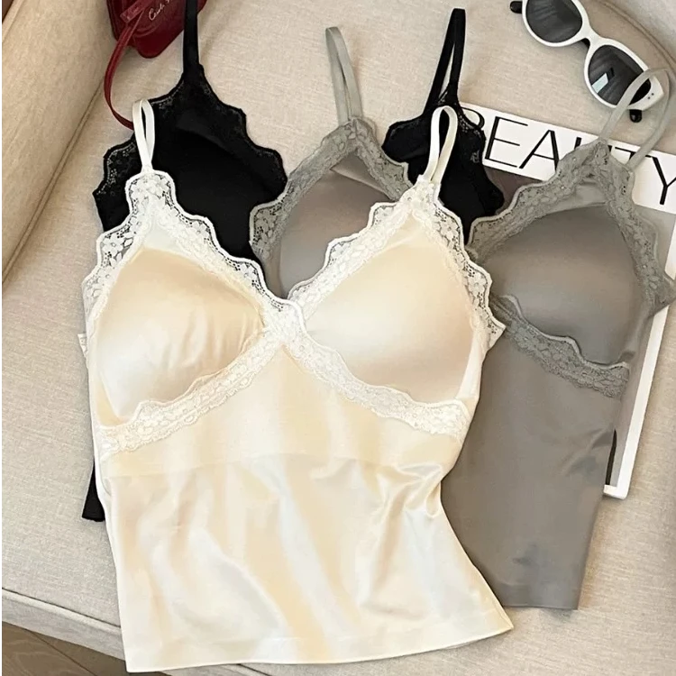 百搭时尚春夏款蕾丝修身气质性感吊带背心9828款