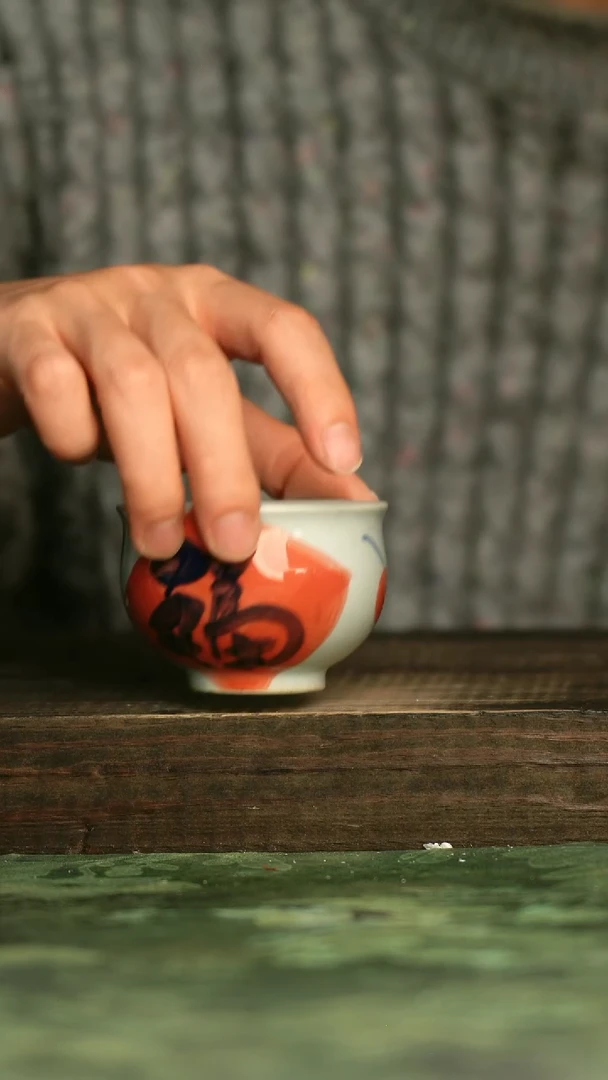 陶瓷青诗集手工手绘瓷器