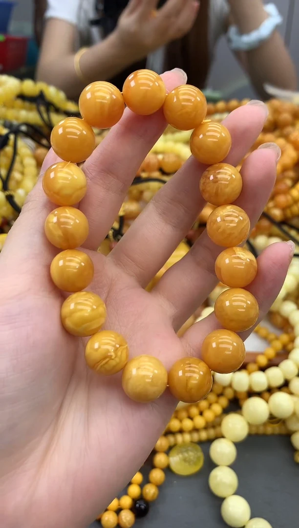 裸石蜜蜡未镶嵌手串